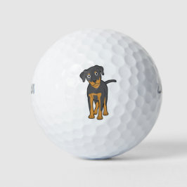 niedlicher Rottweil-Hund Golfball