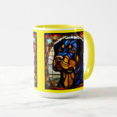 Niedlicher Rottweiler Trinkbecher Tasse (VorderseiteRechts)