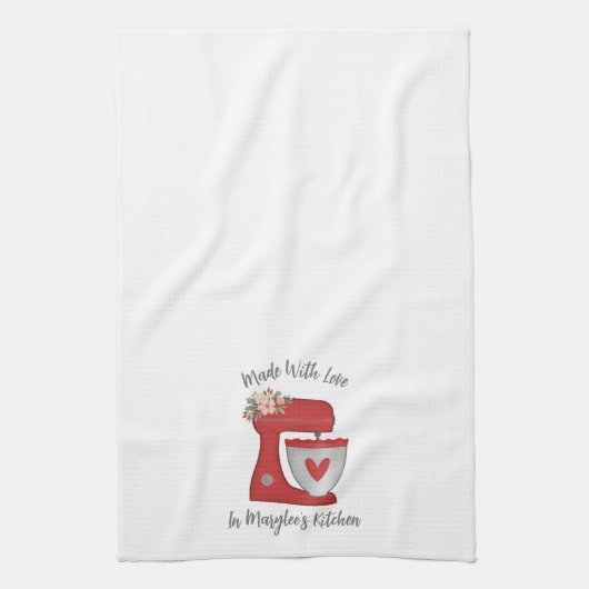 Niedlicher Rotweihnachtsgebäck Geschirrtuch (Vertikal)