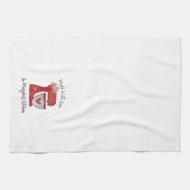 Niedlicher Rotweihnachtsgebäck Geschirrtuch