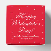 Niedlicher Rotweiße Polka-Punkte nach dem Valentin Geschenkschachtel (Oben)