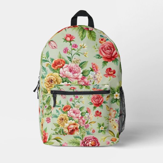 Niedlicher Rucksack, Blume-Rucksack Bedruckter Rucksack (Vorderseite)