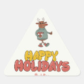 Niedlicher Rudolf Dreieckiger Aufkleber (Vorderseite)