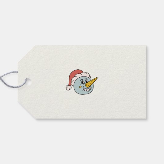 Niedlicher Rudolf Geschenkanhänger (Rückseite Horizontal)