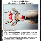 Niedlicher Rudolf in Weihnachtsmannmütze, Schnee-E Seidenpapier