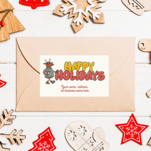 Niedlicher Rudolf Rechteckiger Aufkleber