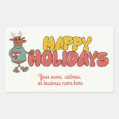 Niedlicher Rudolf Rechteckiger Aufkleber (Vorderseite)