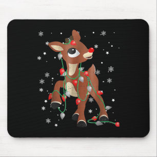 Niedlicher Rudolph der Rotnase-Rentiere für Kinder Mousepad