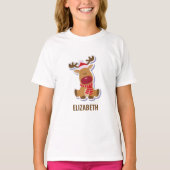 Niedlicher Rudolph Rentiere Weihnachtsfest Individ T-Shirt (Vorderseite)