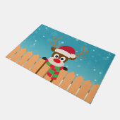 Niedlicher Rudolph The Red Nose Rentier | Doormat Fußmatte (Schrägansicht)