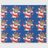 Niedlicher Rudolph The Red Nose Rentier Geschenkpapier (Flach)
