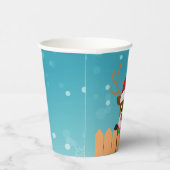 Niedlicher Rudolph The Red Nose Rentier | Papier-C Pappbecher (Rechts)