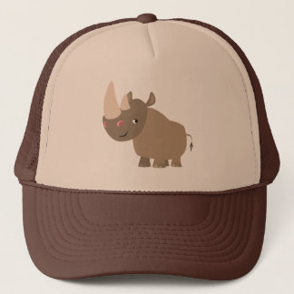 Niedlicher ruhiger Cartoon Rhino Truckerkappe
