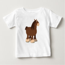 Niedlicher ruhiger Cartoon Shire Horse Baby T - Sh