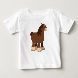 Niedlicher ruhiger Cartoon Shire Horse Baby T - Sh Baby T-shirt