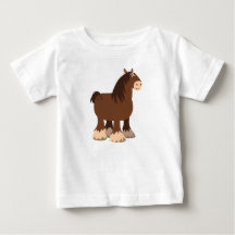 Niedlicher ruhiger Cartoon Shire Horse Baby T - Sh