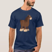 Niedlicher ruhiger Cartoon Shire Horse T - Shirt
