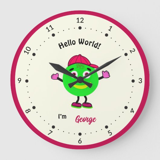 Niedlicher Rundkörper Große Wanduhr (Vorderseite)