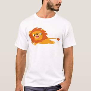 Niedlicher Rushing Cartoon Löwe T - Shirt
