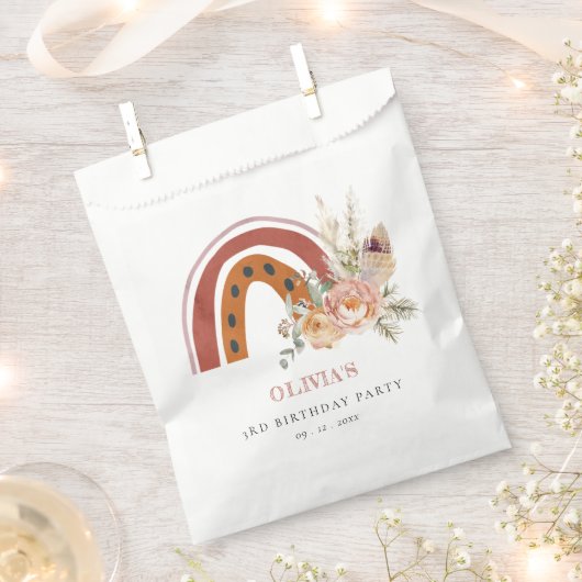 Niedlicher Rust Boho Bläschen Regenbogen jedes Alt Geschenktütchen (Ausgeschnitten)