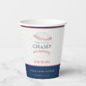 Niedlicher Rust unsere kleine Champ Baseball Babyd Pappbecher (Vorderseite)