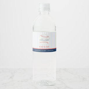 Niedlicher Rust unsere kleine Champ Baseball Babyd Wasserflaschenetikett
