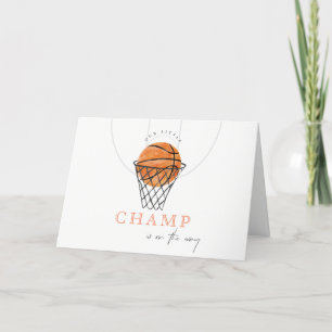 Niedlicher Rust unsere kleine Lampe Basketball Bab Dankeskarte