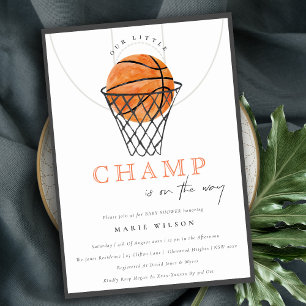 Niedlicher Rust unsere kleine Lampe Basketball Bab Einladung