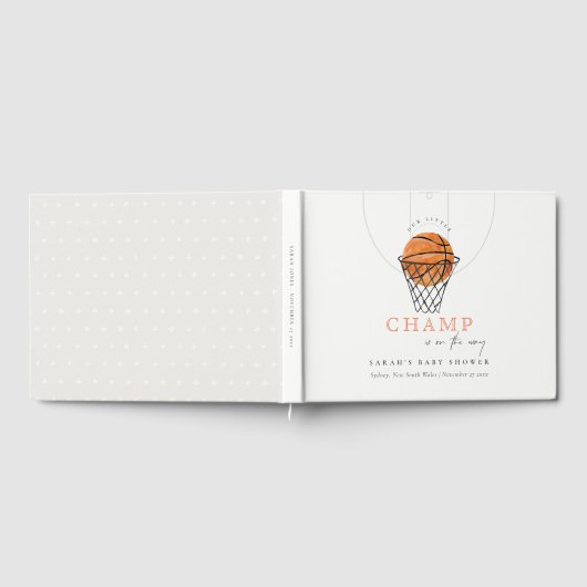 Niedlicher Rust unsere kleine Lampe Basketball Bab Gästebuch (Voll)