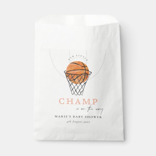 Niedlicher Rust unsere kleine Lampe Basketball Bab Geschenktütchen (Vorderseite)