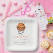 Niedlicher Rust unsere kleine Lampe Basketball Bab Pappteller (Party)