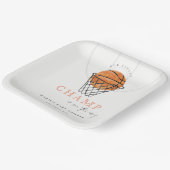 Niedlicher Rust unsere kleine Lampe Basketball Bab Pappteller (Gewinkelt)