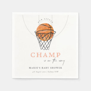 Niedlicher Rust unsere kleine Lampe Basketball Bab Serviette