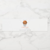 Niedlicher Rust unsere kleine Lampe Basketball Bab Wasserflaschenetikett (Einzelnes Label)