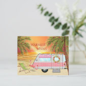 Niedlicher RV Camper Warmest wünscht Weihnachten (Stehend Vorderseite)