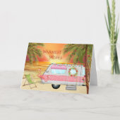 Niedlicher RV Camper Warmest wünscht Weihnachten (Vorderseite)