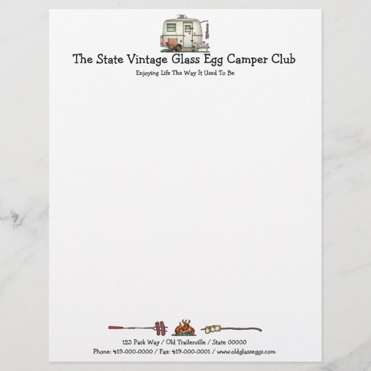 Niedlicher RV-Vintager Briefbogen (Vorderseite)