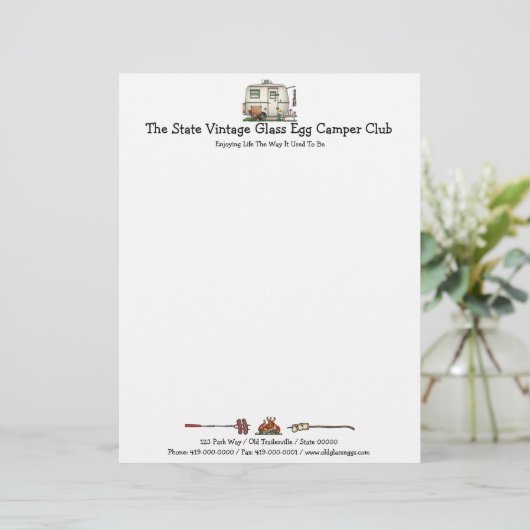 Niedlicher RV-Vintager Briefbogen (Stehend Vorderseite)
