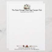 Niedlicher RV-Vintager Briefbogen (Vorne/Hinten)