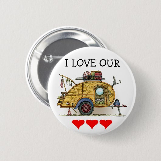 Niedlicher RV Vintager Button (Vorne & Hinten)