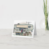 Niedlicher RV Vintager Camper Karte (Vorderseite)