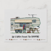 Niedlicher RV Vintager Camper Postkarte (Vorderseite)