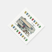 Niedlicher RV Vintager Camper Serviette (Ecke)