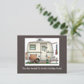 Niedlicher RV-Vintager Einladung (Stehend Vorderseite)