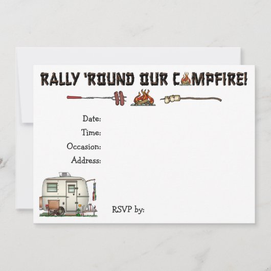 Niedlicher RV-Vintager Einladung (Vorderseite)