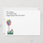 Niedlicher RV-Vintager Fünftrad-Camper Einladung (Rückseite)