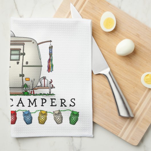 Niedlicher RV-Vintager Geschirrtuch (Viertel Falte)