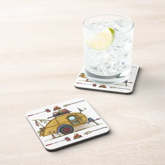 Niedlicher RV Vintager Getränkeuntersetzer (Rechte Seite)