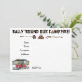 Niedlicher RV Vintager Popup-Trailer Einladung (Stehend Vorderseite)
