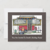 Niedlicher RV Vintager Popup-Trailer Einladung (Vorderseite)